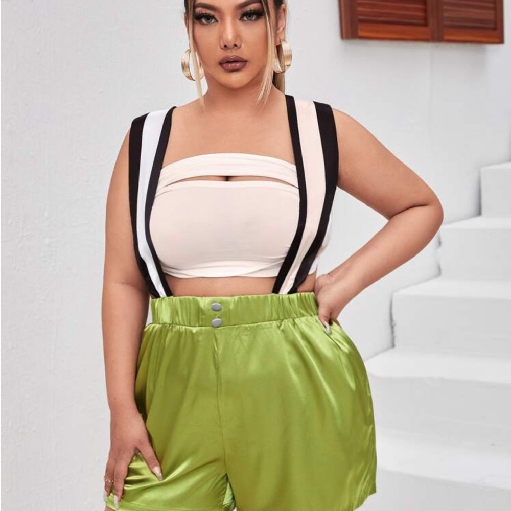 SHEIN colorblock romper